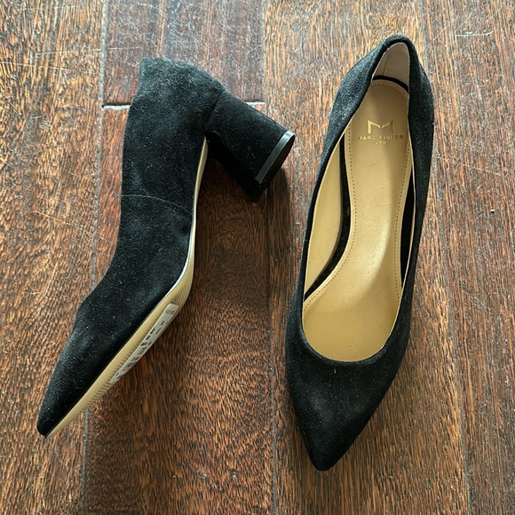 Marc Fisher black suede heels pumps 6 1/2 medium 😍 MC2 - Picture 1 of 8